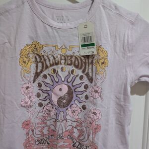 Billabong Kids' Pink& Lavender Yin Yang Tee Nwt
